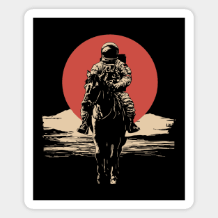 Cosmic Cowboy Astronaut Horse Rider Magnet